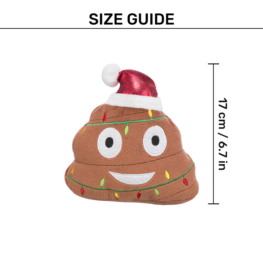 Trixie Xmas Emoticon With Sound Plush Dog Toy - Brown - 17 cm - Heads Up For Tails