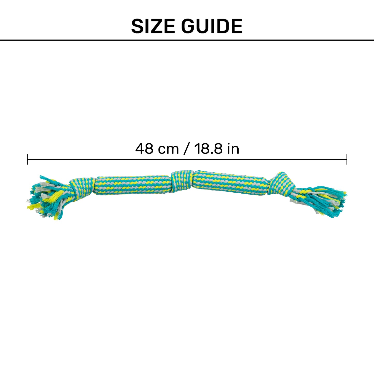 Trixie Playing Rope With Sound Dog Toy - Blue - 48 cm - Heads Up For Tails