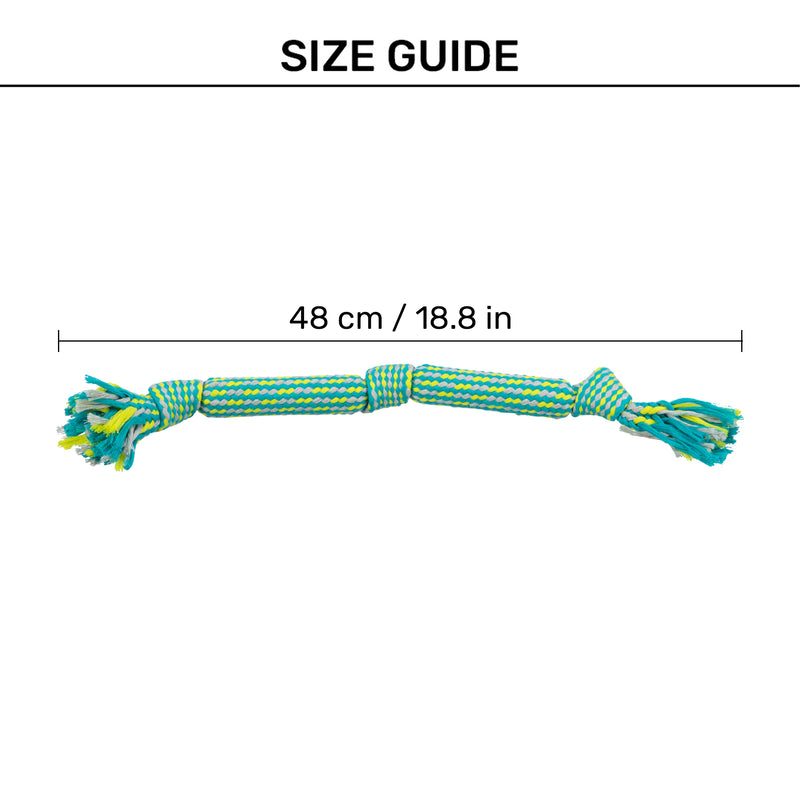 Trixie Playing Rope With Sound Dog Toy - Blue - 48 cm - Heads Up For Tails