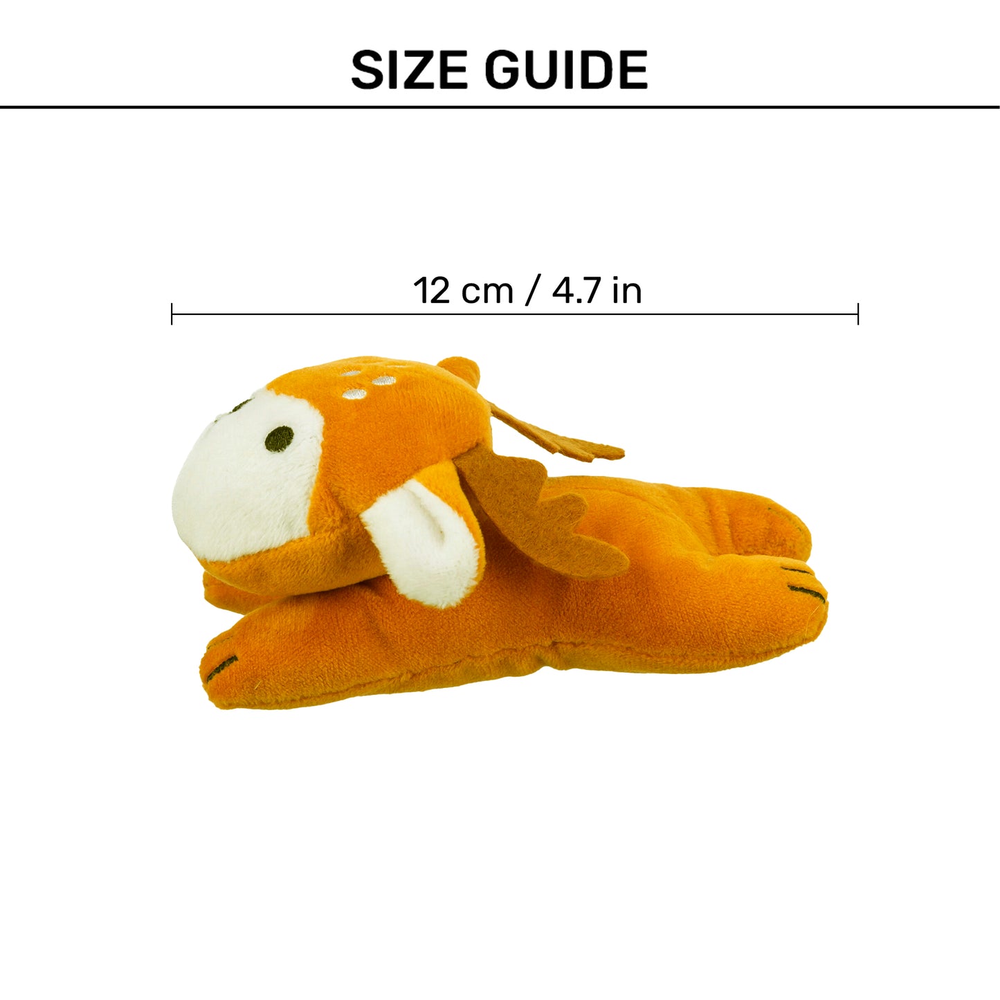 Trixie Deer Plush Dog Toy - Brown & White - 12 cm_06