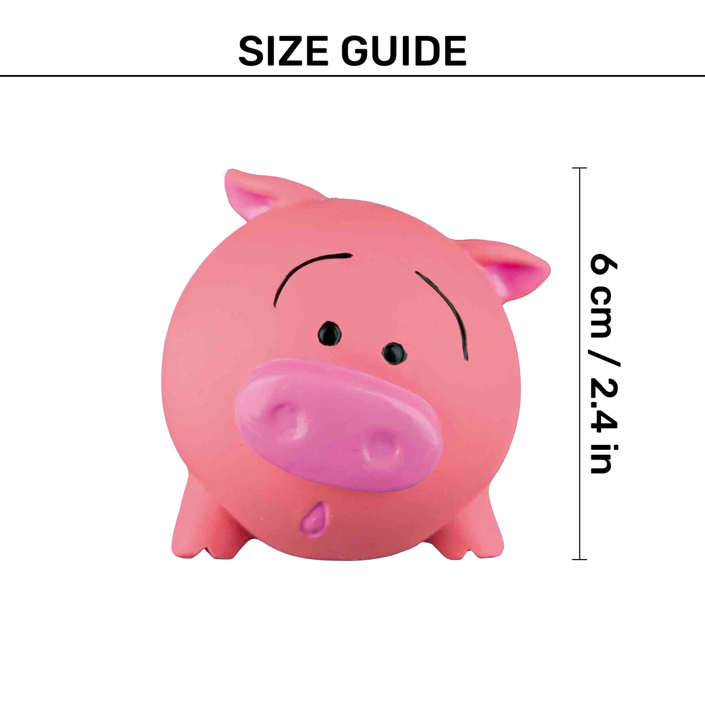 Trixie Latex Animals Ball Toy For Dog - Assorted - 6 cm - Heads Up For Tails