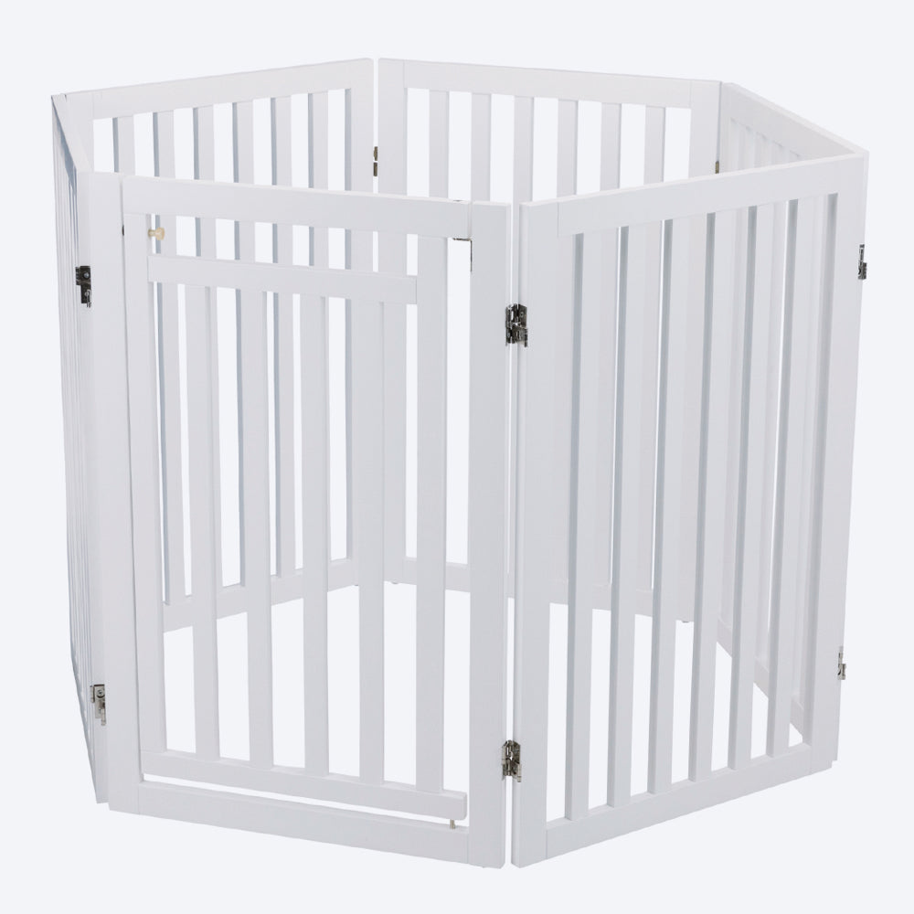 Trixie 4 Part Dog Barrier With Door - Heads Up For Tails