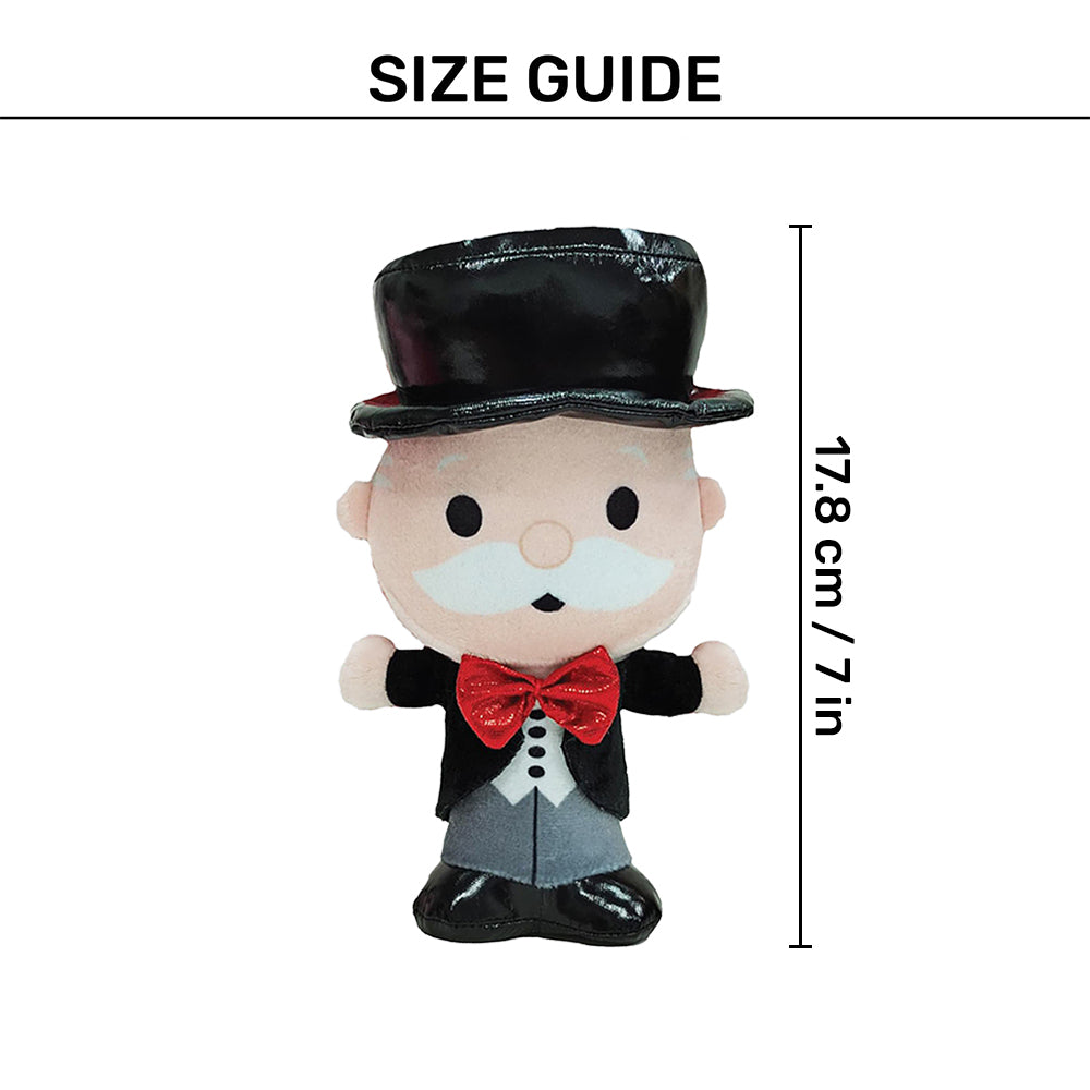Hasbro Mr. Monopoly With Money Bag Squeak & Crinkle Plush Toy For Dog - Heads Up For Tails