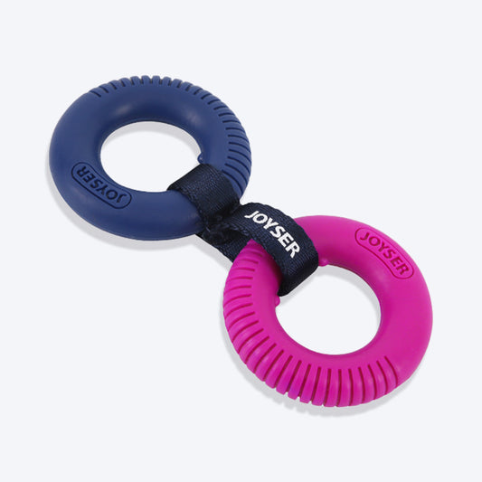 JOYSER 2 TPR Rings Chew Toy For Puppy - Pink & Blue - S/M - Heads Up For Tails