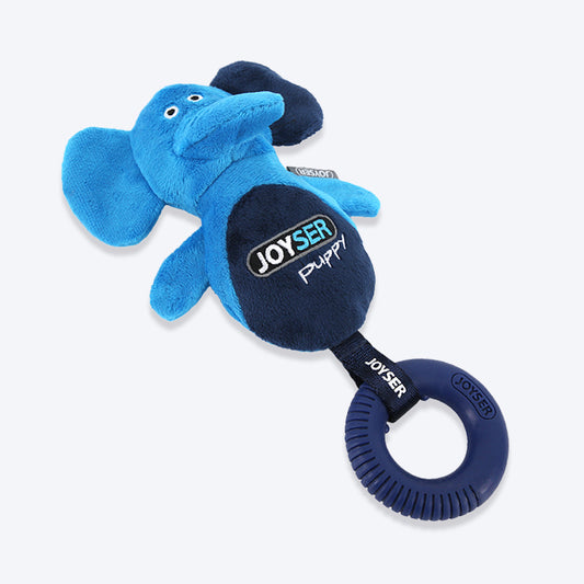 JOYSER Elephant Squeaker Chew Toy For Puppy - Dark Blue - S/M - Heads Up For Tails