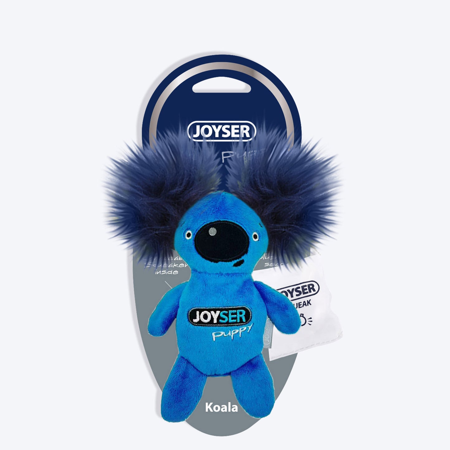 JOYSER Koala With Replaceable Squeaker Chew Toy For Puppy - S/M - Heads Up For Tails