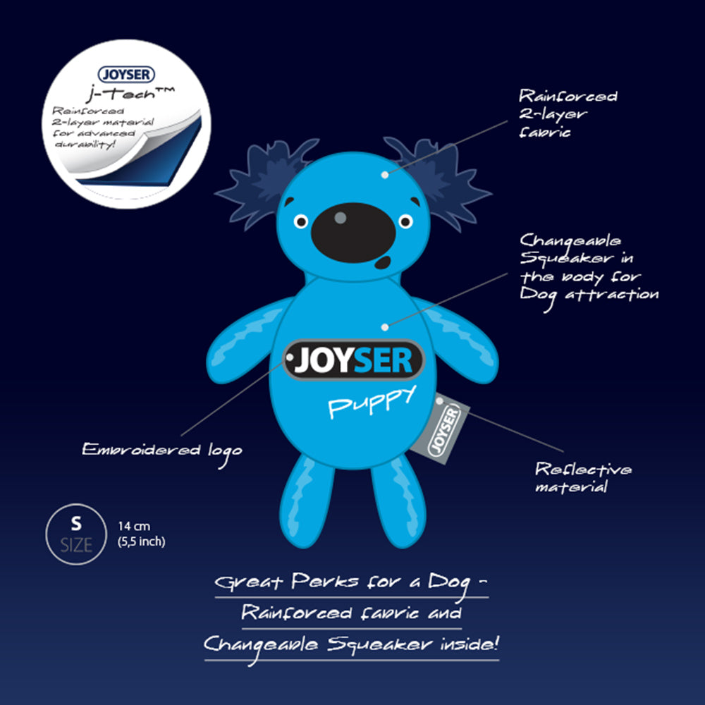 JOYSER Koala With Replaceable Squeaker Chew Toy For Puppy - S/M - Heads Up For Tails