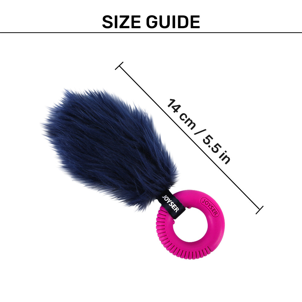 JOYSER Tail With Ring Chew Toy For Puppy - Pink & Blue - S/M - Heads Up For Tails