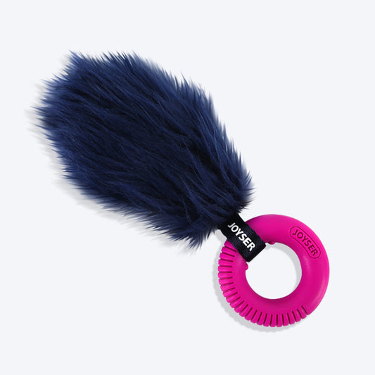 JOYSER Tail With Ring Chew Toy For Puppy - Pink & Blue - S/M - Heads Up For Tails
