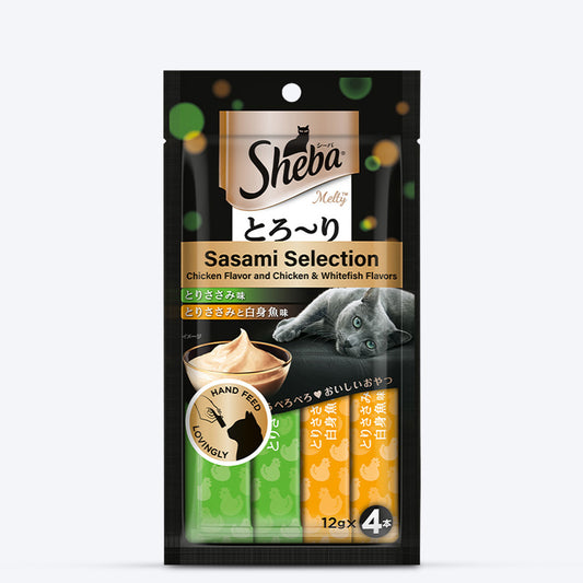 Sheba Melty Sasami Chicken Flavour Cat Treat - 48 gm Packs - Heads Up For Tails