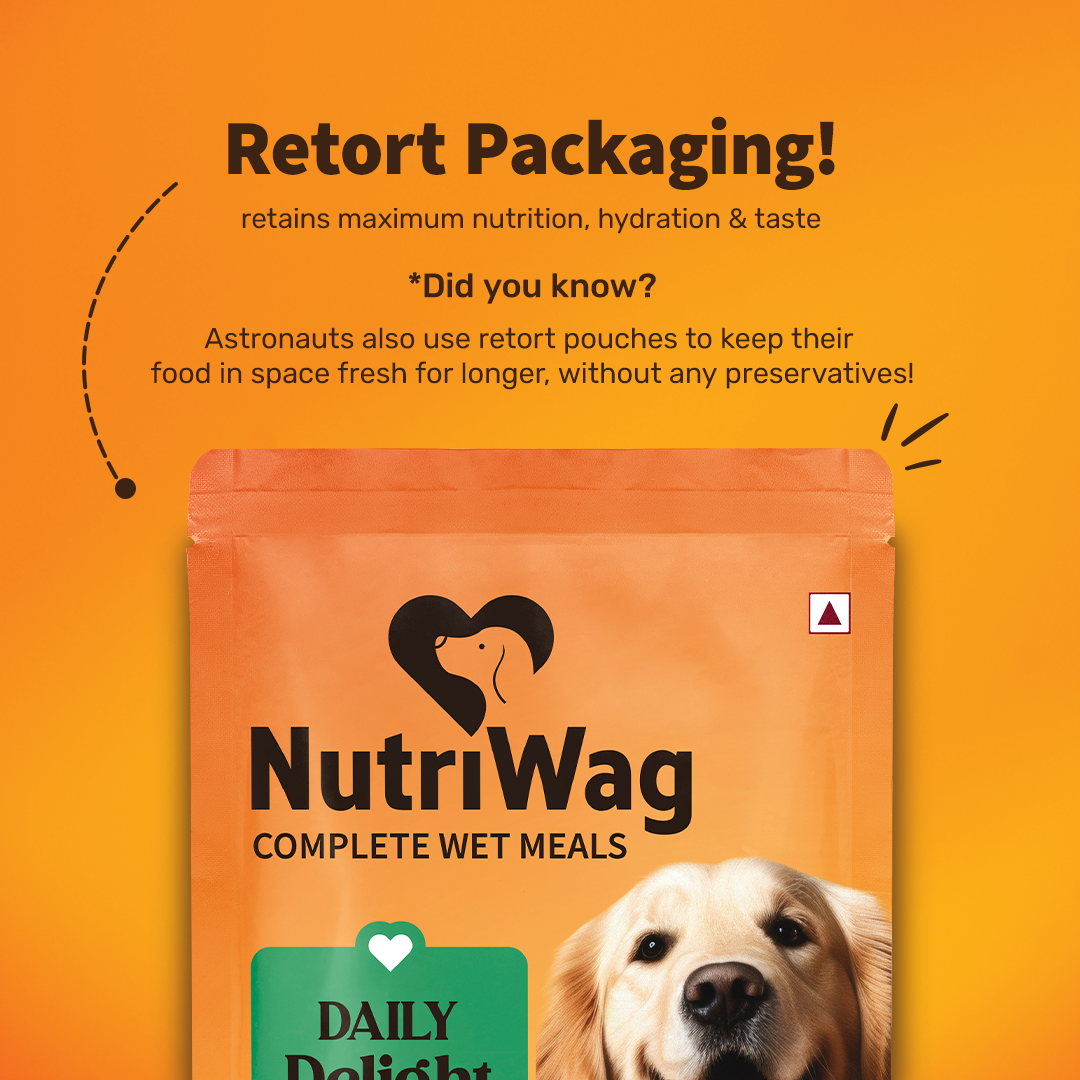 NutriWag Complete Wet Meals With Chicken, Rice & Spinach For Dog - 300g