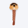 HUFT Busy Beaver Squeaky Plush Toy For Dog - Brown - Heads Up For Tails