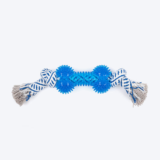 TLC Bone Rope Toy For Dog - Navy & White - Heads Up For Tails