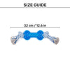 TLC Bone Rope Toy For Dog - Navy & White - Heads Up For Tails