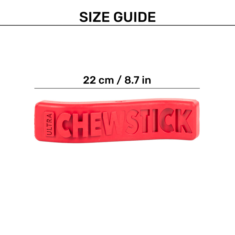 HUFT Chewtastic Chomp ’n’ Twist Chew Stick Toy For Dog - Red - Heads Up For Tails