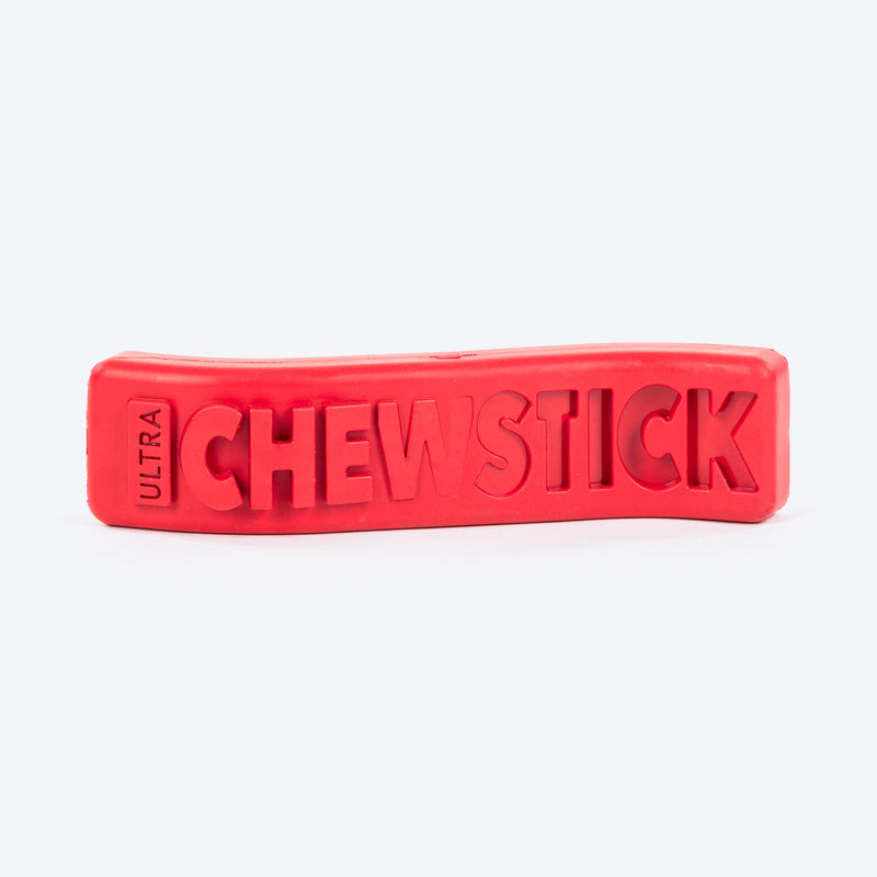 HUFT Chewtastic Chomp ’n’ Twist Chew Stick Toy For Dog - Red - Heads Up For Tails