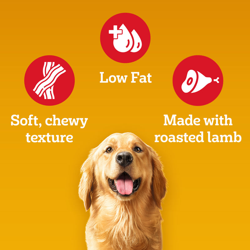 Pedigree Tasty Jerky Roasted Lamb Flavour Treat For Adult Dog - 70 g - Heads Up For Tails
