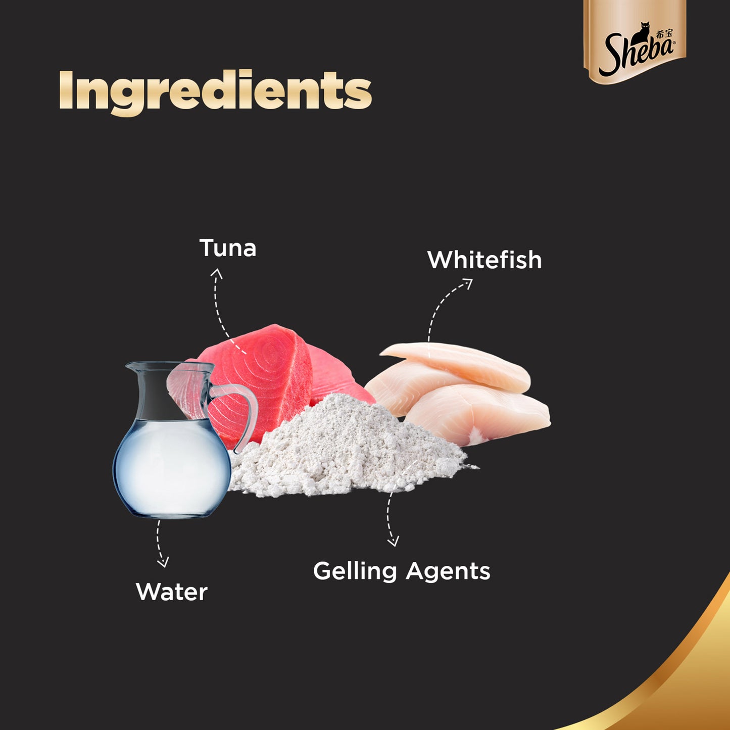 Sheba Tuna White Meat in Jelly Adult Wet Cat Food - 85 g - Pack Of 1 - Heads Up For Tails