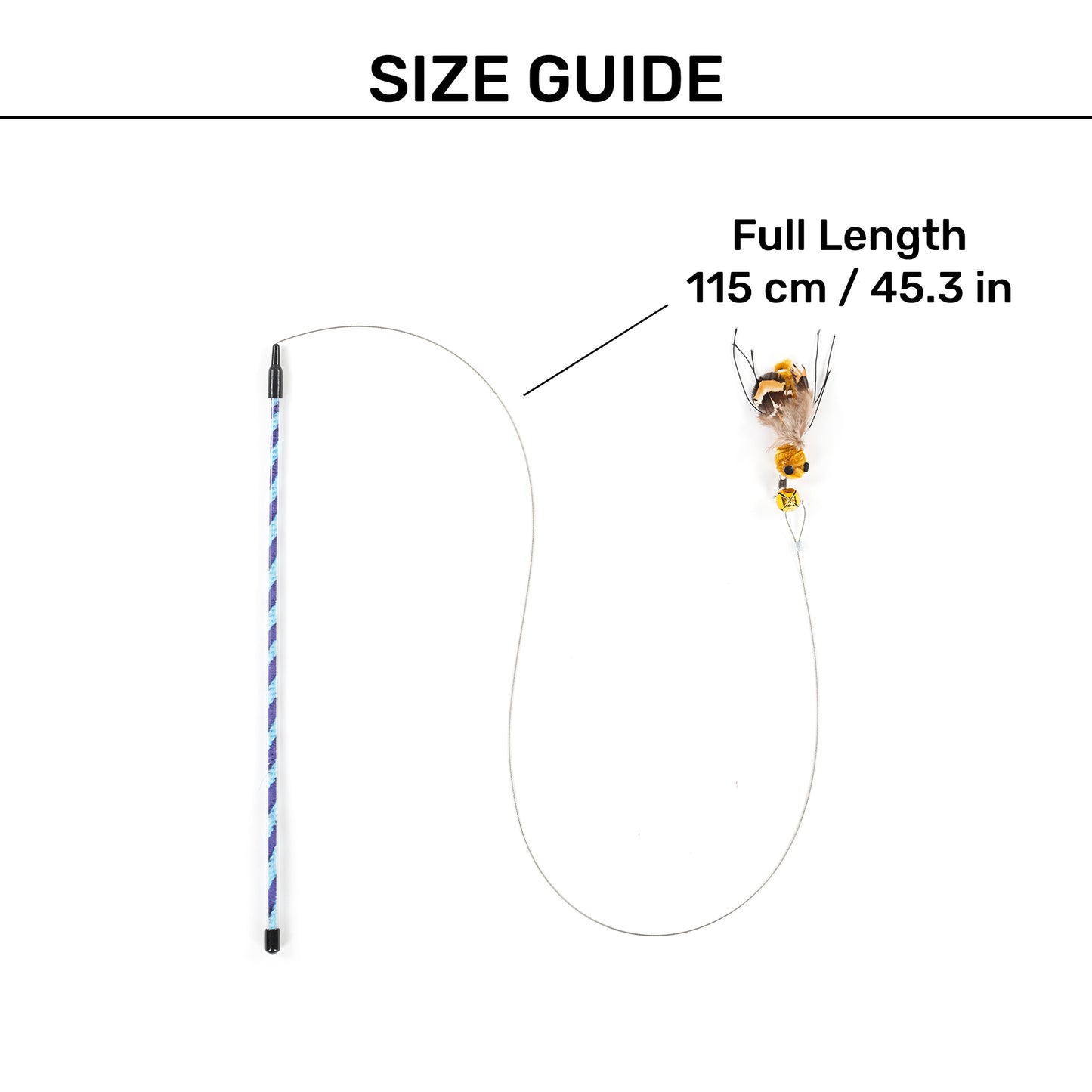 HUFT Metallic Magic Wand Toy For Cat - Multicolor - Heads Up For Tails