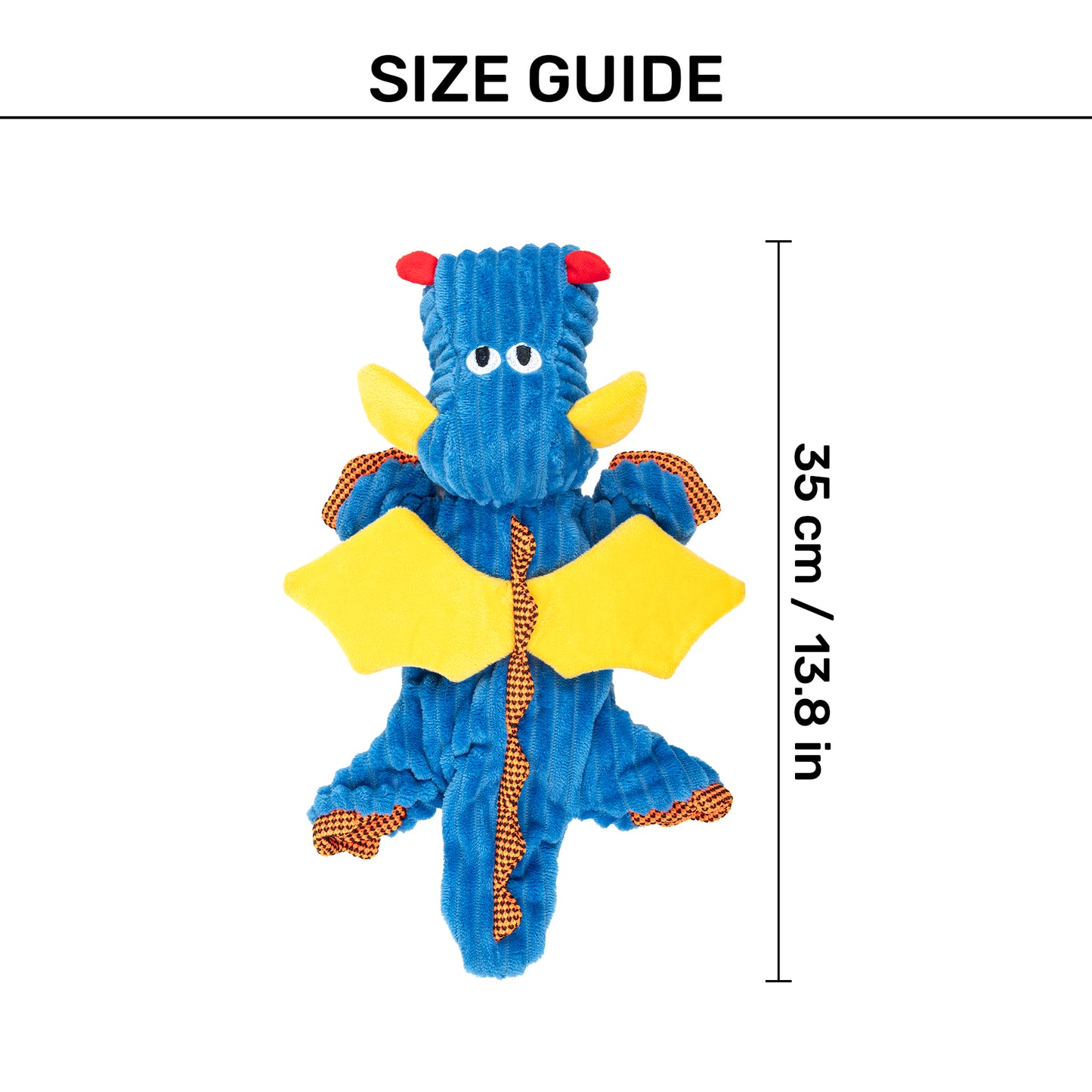 HUFT Dear Dino Plush Toy For Dog - Blue_06