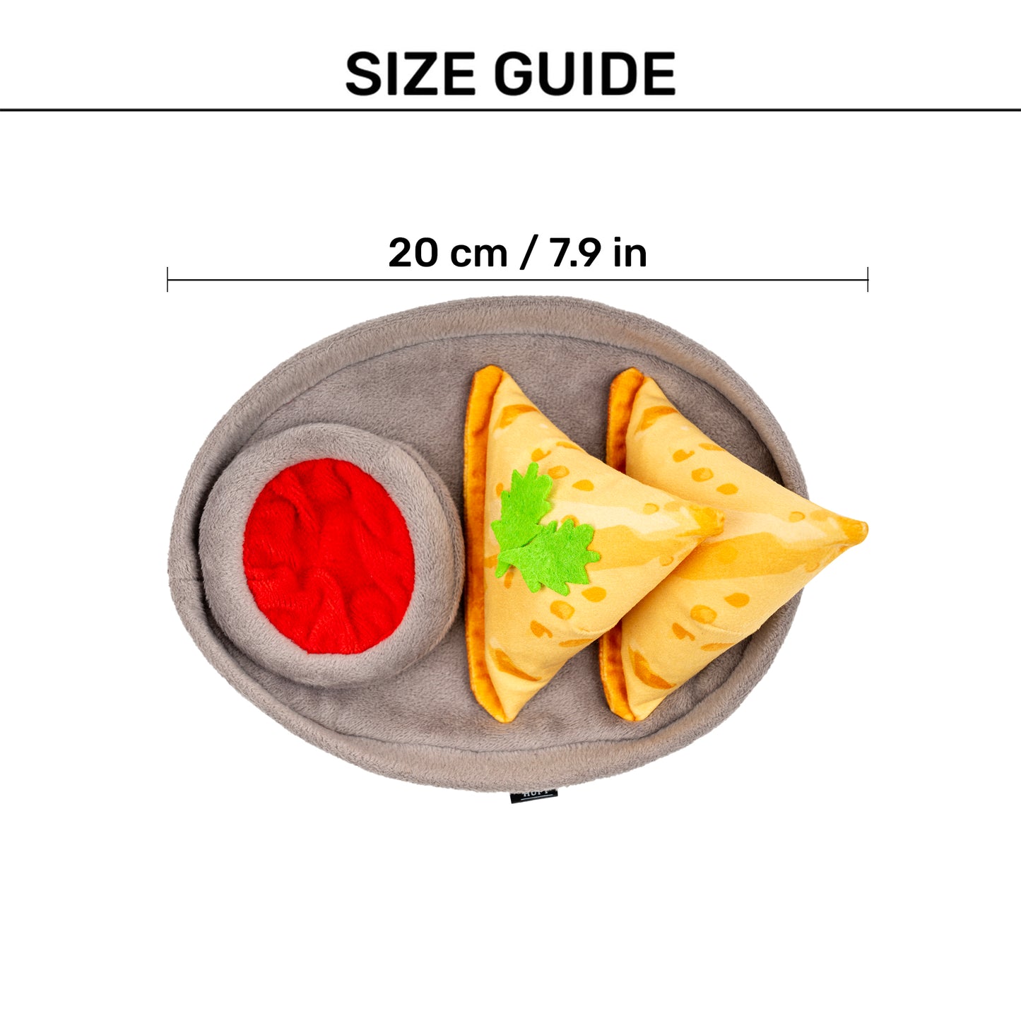 HUFT Samosa Pawrty Crinkly Dog Toy - Multicolor - Heads Up For Tails