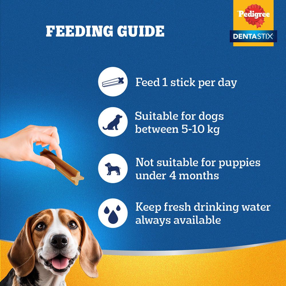 Pedigree Dentastix Dog Treat Weekly Pack For Small Breed - 110 g - Heads Up For Tails