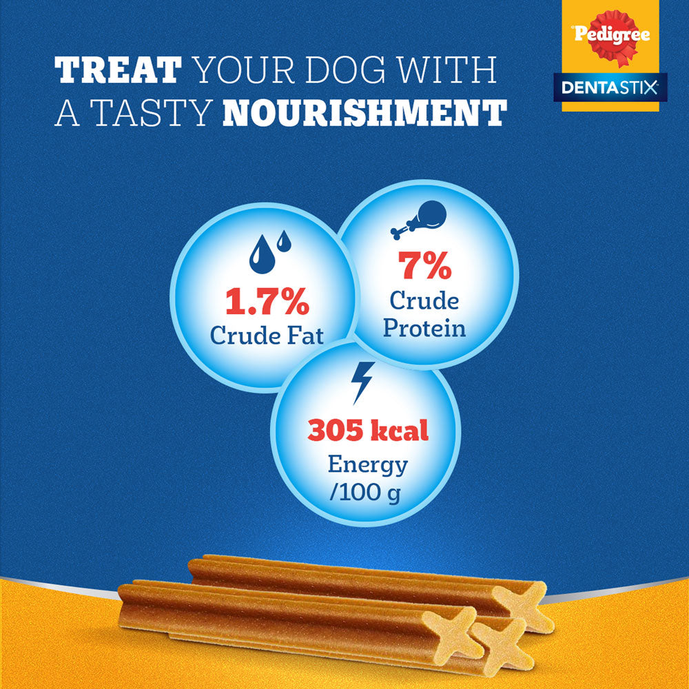 Pedigree Dentastix Dog Treat Weekly Pack For Medium Breed - 180 g - Heads Up For Tails