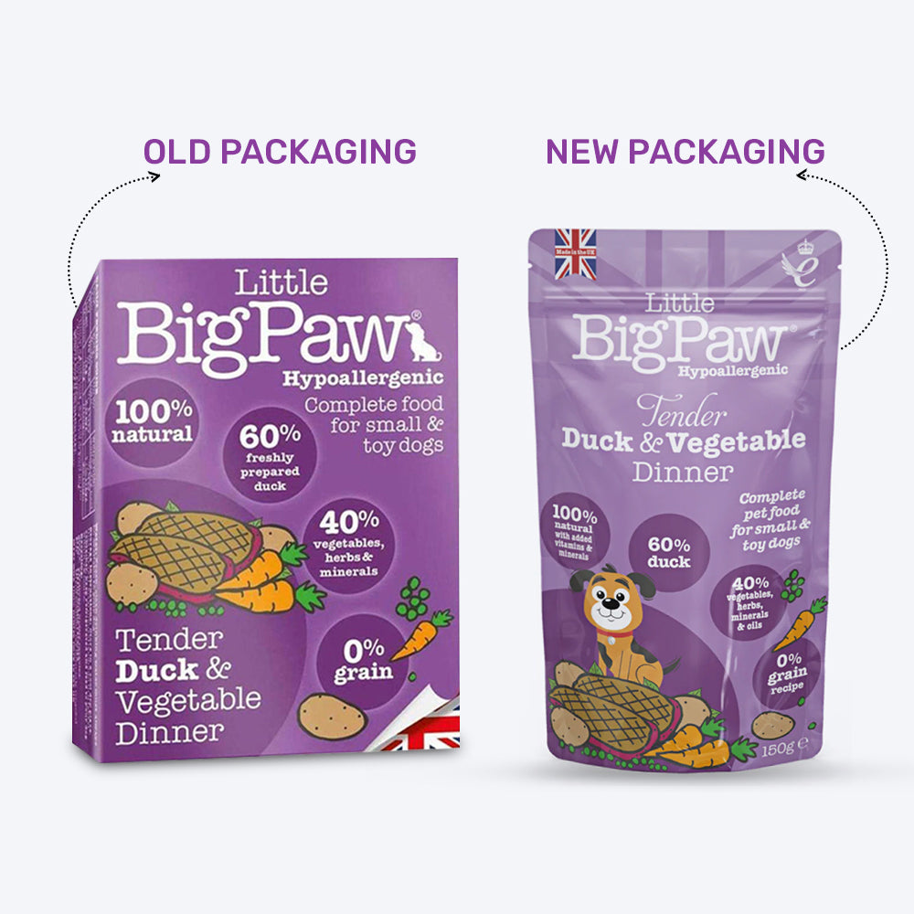 Little BigPaw Tender Duck & Vegetable Dinner Wet Dog Food - 150 g - Heads Up For Tails