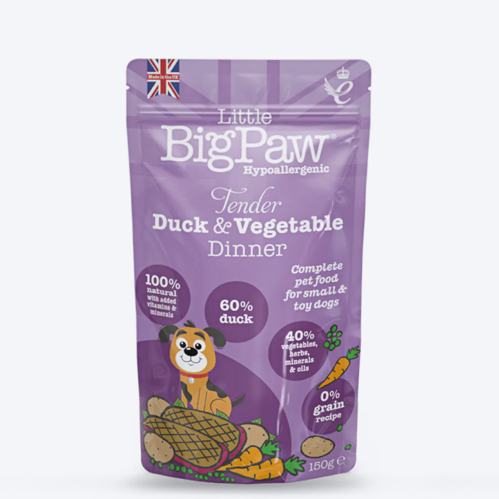 Little BigPaw Tender Duck & Vegetable Dinner Wet Dog Food - 150 g - Heads Up For Tails