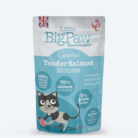 Little BigPaw Gourmet Atlantic Salmon Mousse Wet Cat Food - 85 g - Heads Up For Tails