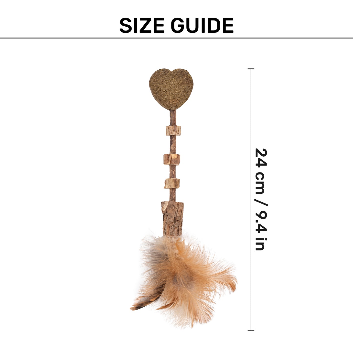 TLC Matatabi Whisker Teaser Toy For Cat With Catnip - Brown - Heads Up For Tails
