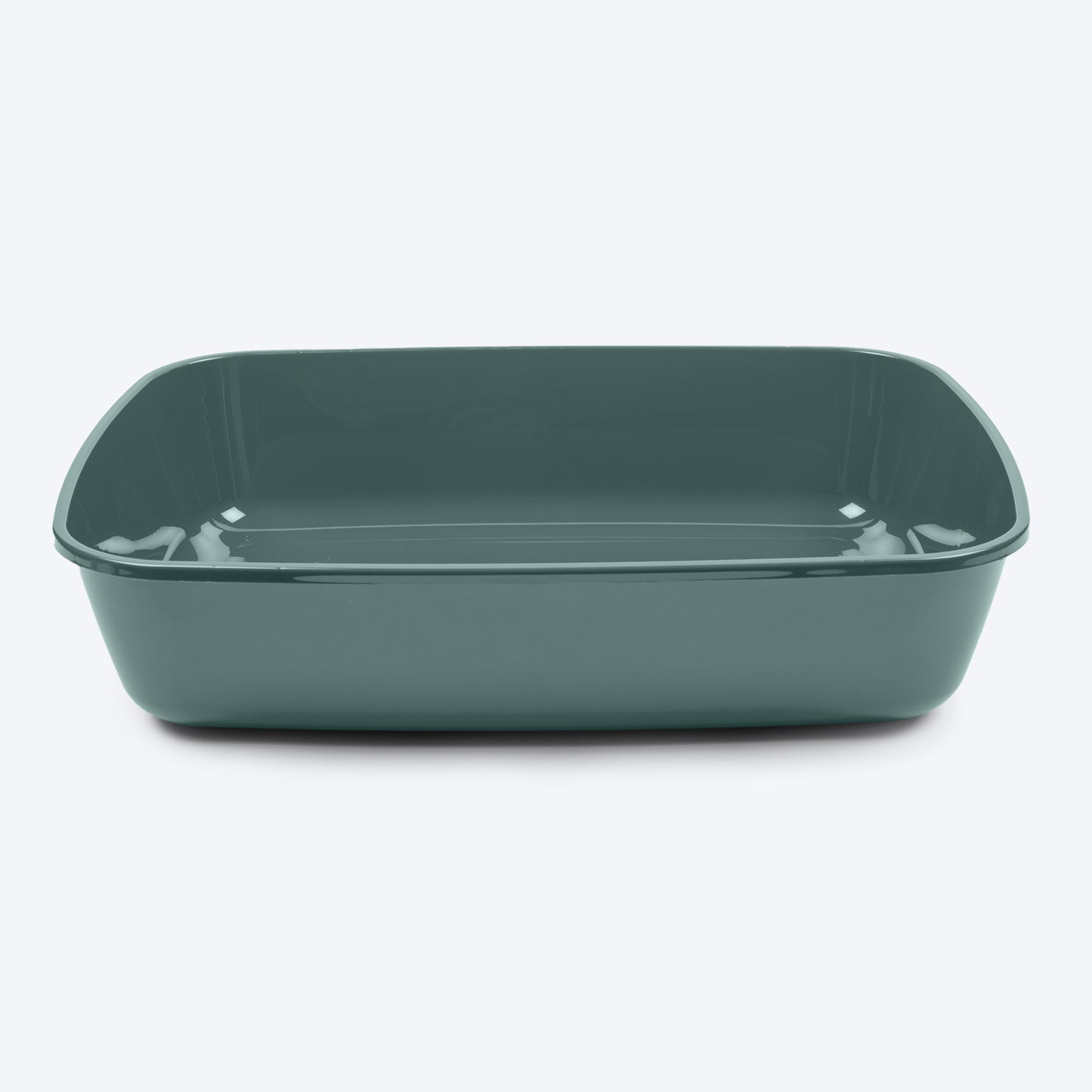 Savic IRIZ Cat Litter Tray with Rim - Nordic Green - 17 x 12 x 5 inches - Heads Up For Tails