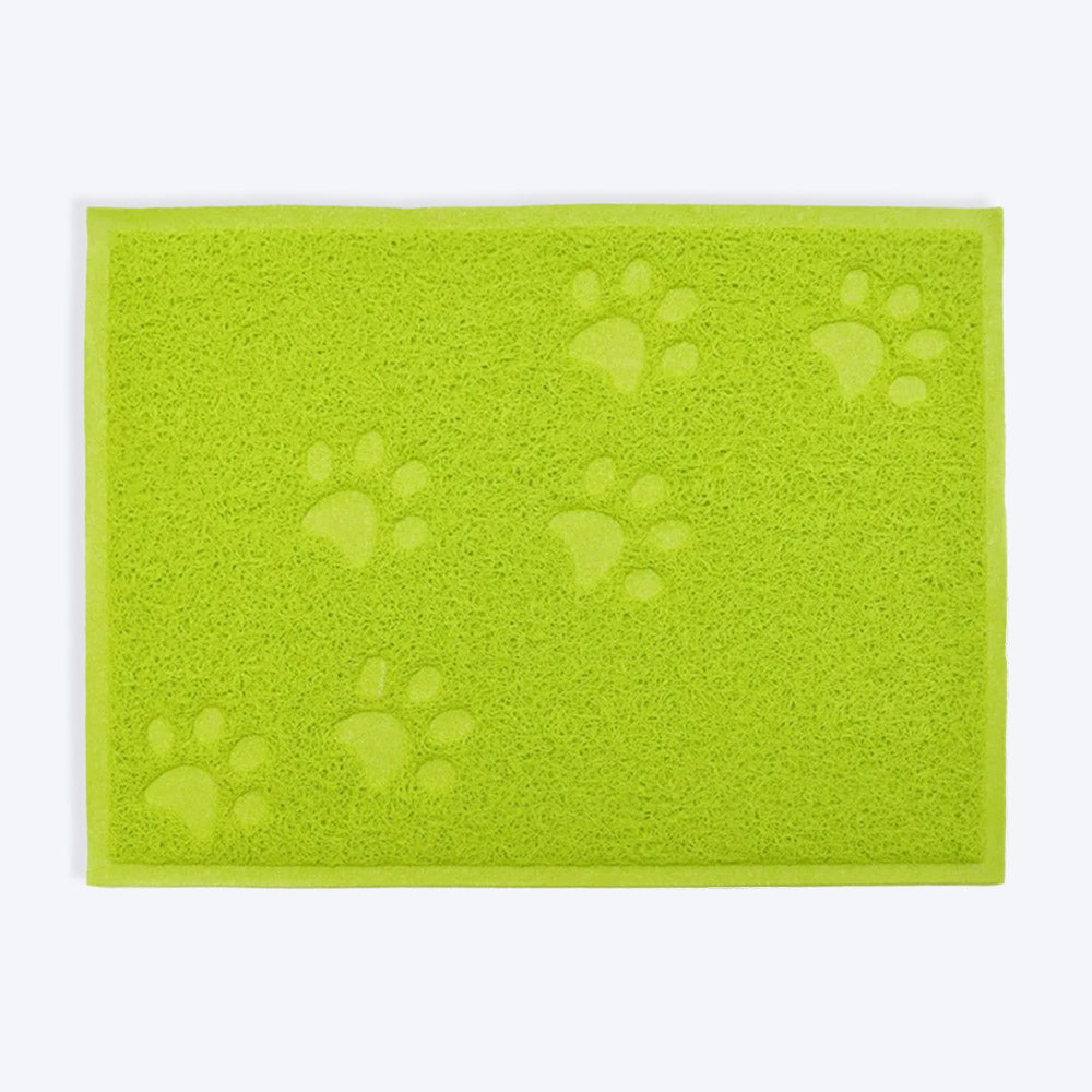 M-Pets Footprint Cat Litter Mat - Green - 30 x 40 cm - Heads Up For Tails
