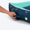 HUFT Jungle Dreams Lounger Bed For Dog - Blue - Heads Up For Tails