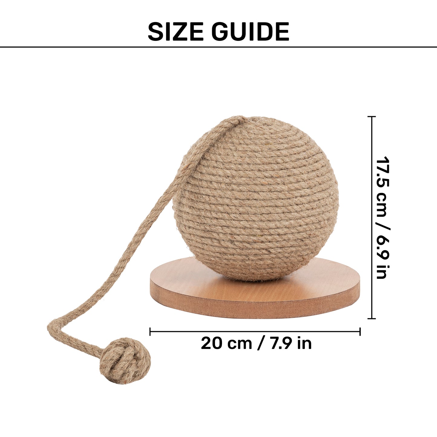 HUFT Pawplay Scratcher With Toy For Cat - Brown - Heads Up For Tails