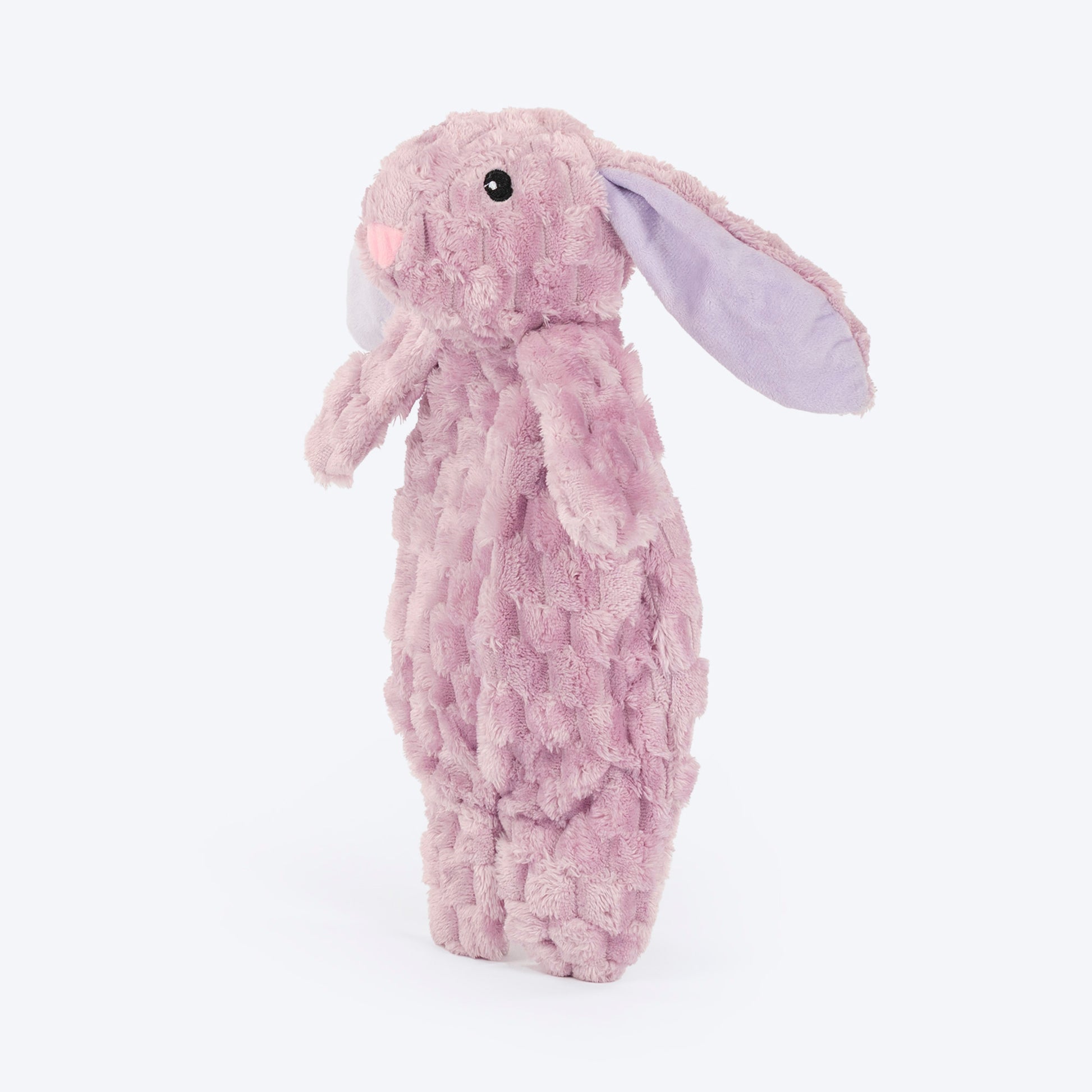HUFT Crinkly Bunny Plush Toy For Dog - Light Pink - Heads Up For Tails