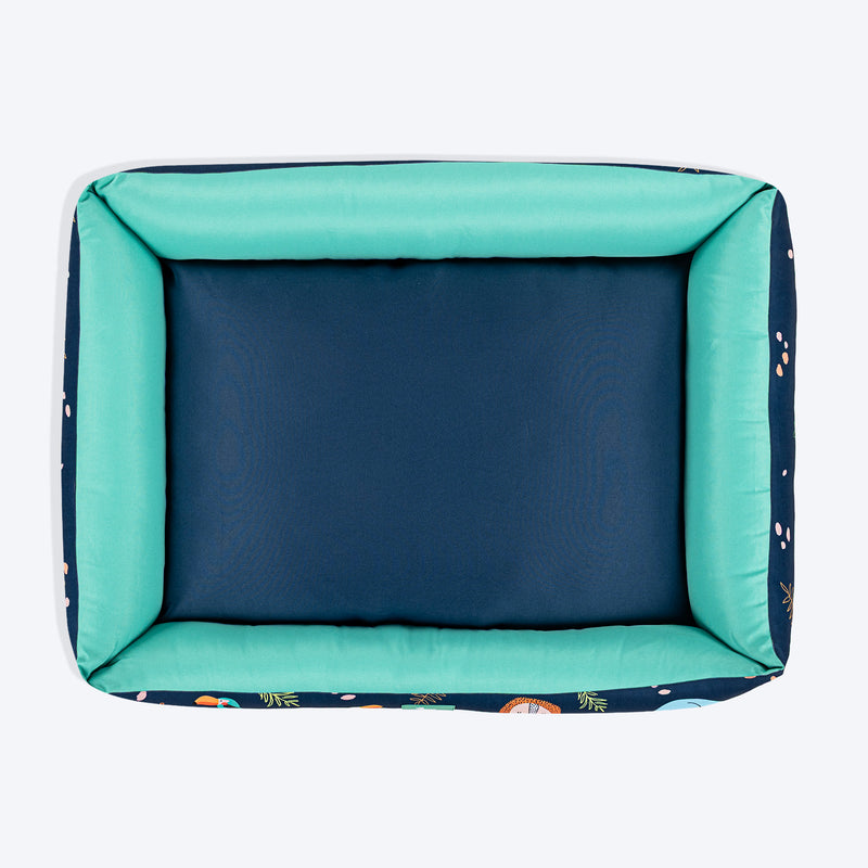 HUFT Jungle Dreams Lounger Bed For Dog - Blue - Heads Up For Tails