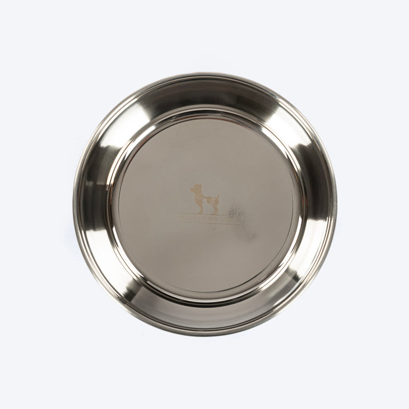 HUFT Evil Eye Printed Steel Bowl For Dog - Blue - Heads Up For Tails