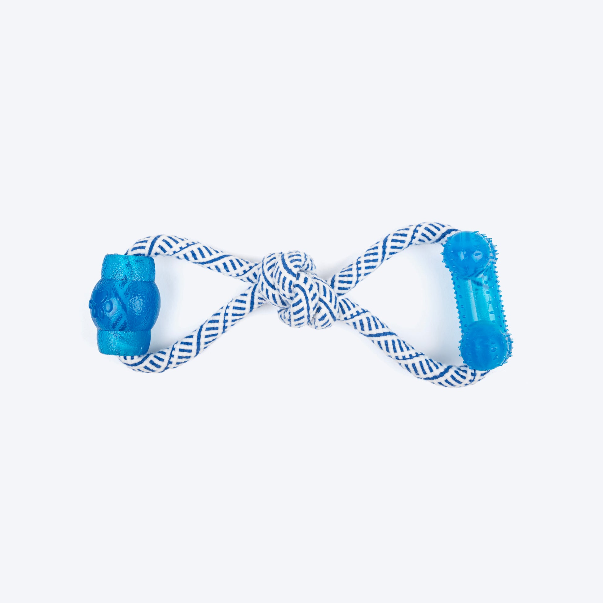 TLC Bone & Candy Rope Toy For Dog - Navy & White - Heads Up For Tails