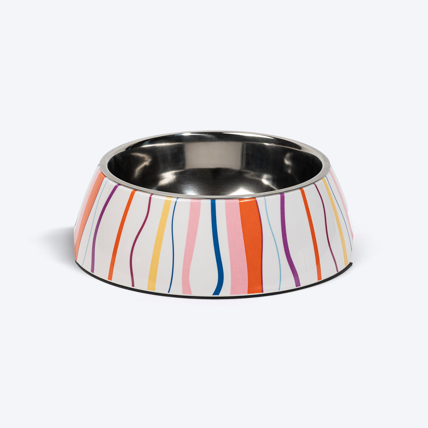 HUFT Tidal Trails Printed Melamine Bowl With Steel Inserts For Dog - Multicolor - Heads Up For Tails