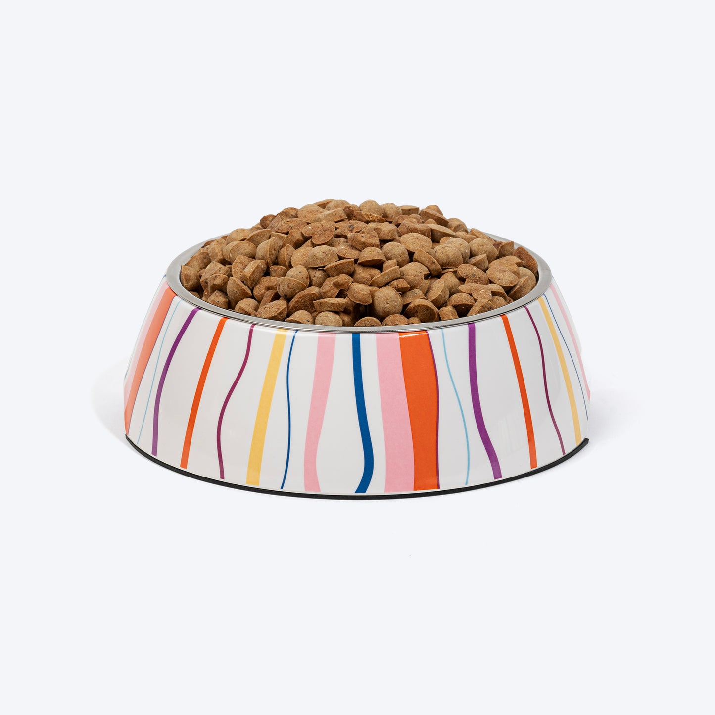 HUFT Tidal Trails Printed Melamine Bowl With Steel Inserts For Dog - Multicolor - Heads Up For Tails