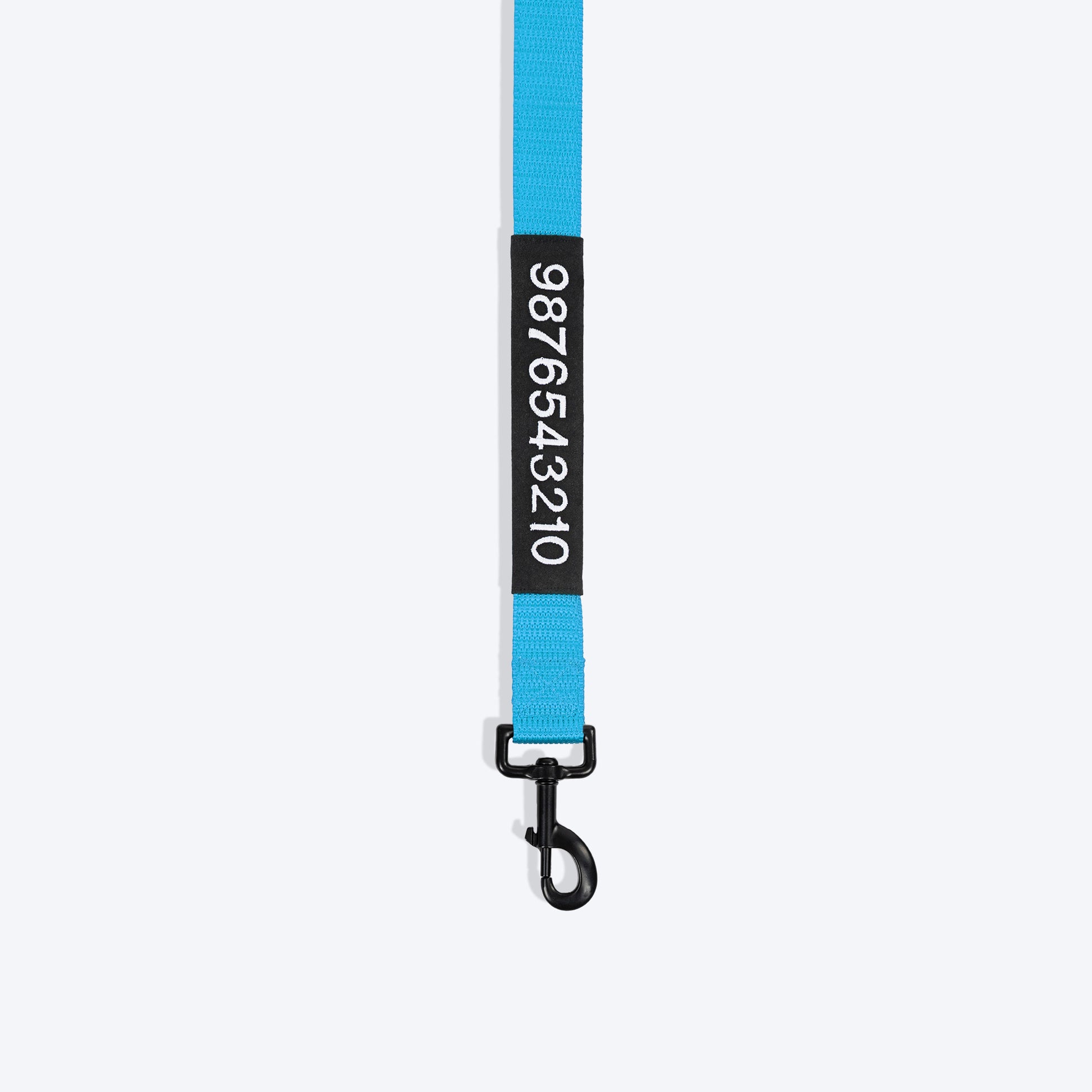 HUFT Classic Personalised (Mobile No.) Dog Leash - Ocean Blue - Heads Up For Tails