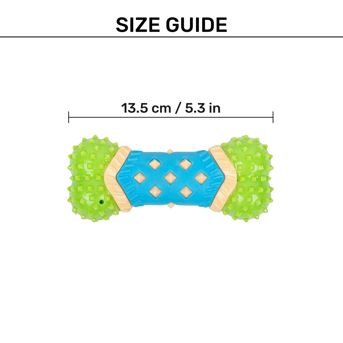 TLC GripeBone Chew Toy For Dog - Multicolor - Heads Up For Tails