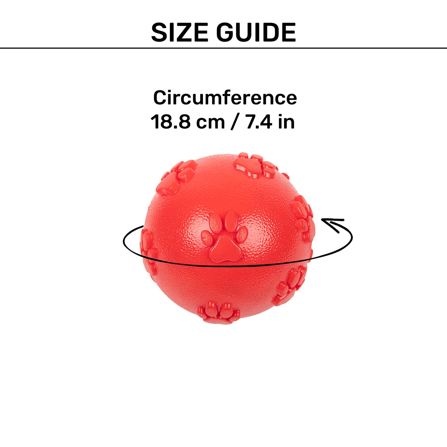 TLC Squeaky Balls Toy For Dog - Red - Set of 2 - Heads Up For Tails