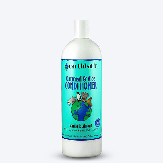 Earthbath Oatmeal & Aloe Dog Conditioner (Vanilla & Almond) - 472 ml - Heads Up For Tails