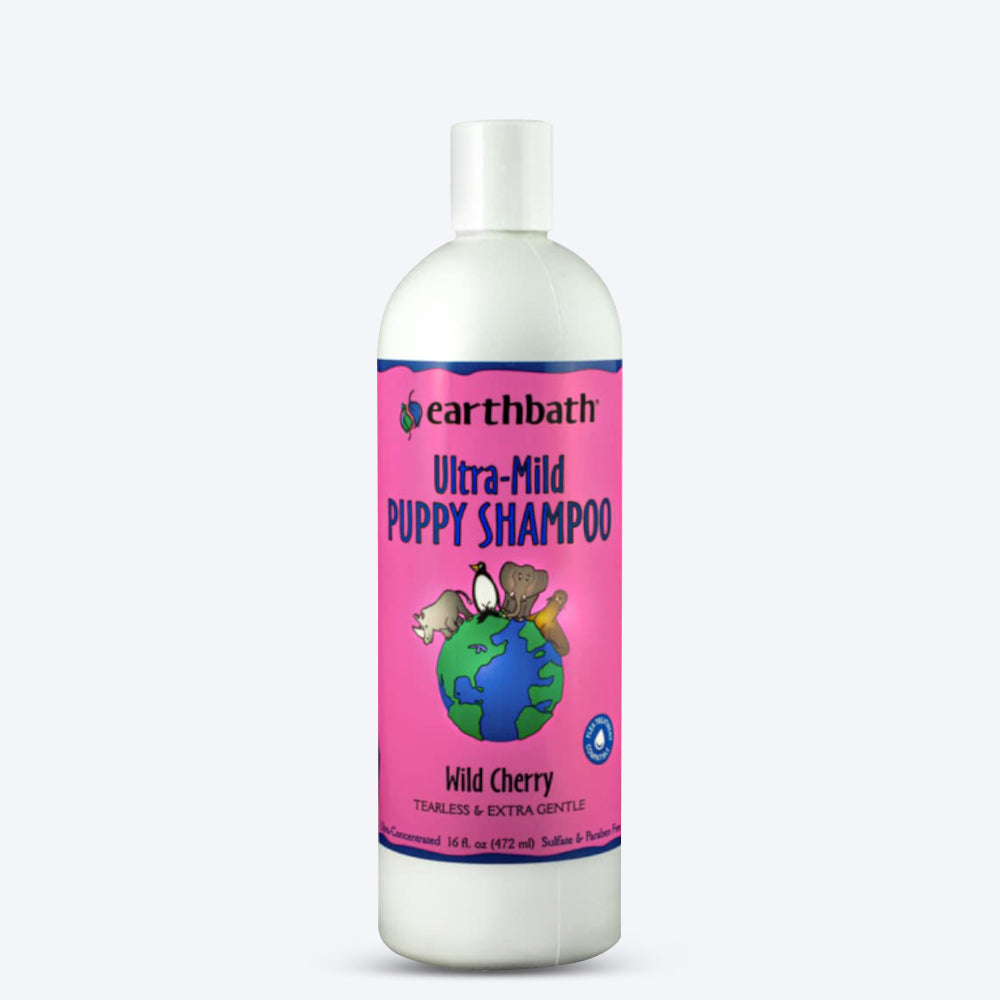 Earthbath Ultra Mild Puppy Shampoo (Wild Cherry) - 472 ml - Heads Up For Tails