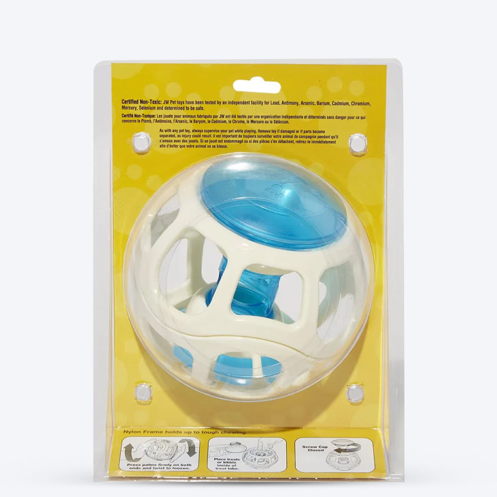 JW Pet Rockin Treat Ball Toy For Dog - Assorted - Heads Up For Tails