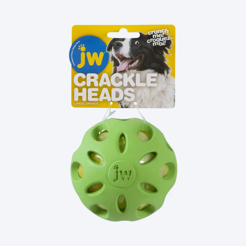 JW Pet Crackle Ball Toy For Dog - Assorted - Heads Up For Tails