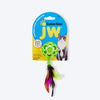 JW Pet Feather Ball With Bell Cat Toy - Green - Heads Up For Tails
