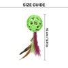 JW Pet Feather Ball With Bell Cat Toy - Green - Heads Up For Tails
